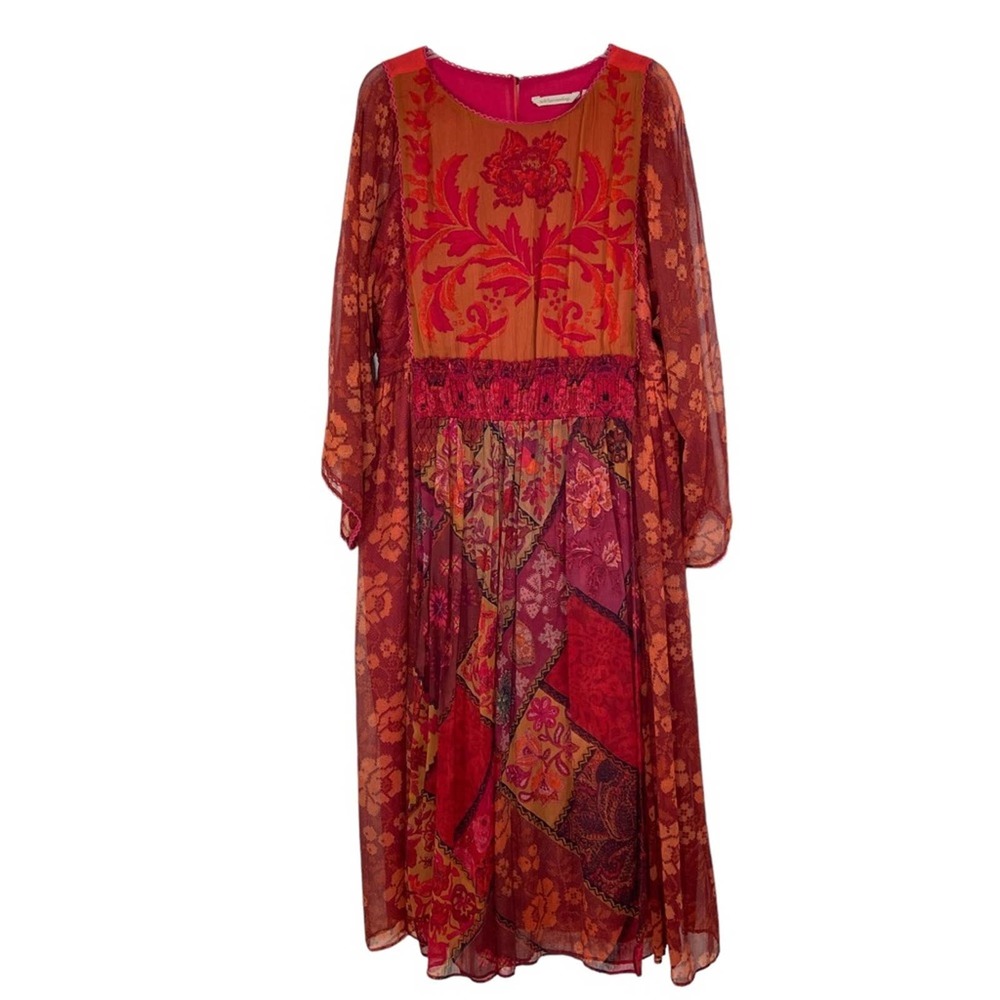 SOFT SURROUNDINGS Floral Boho Long Midi Dress XL - Picture 2 of 15